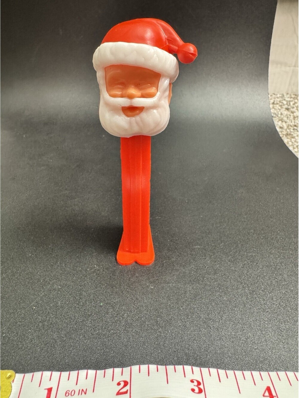 Vintage Santa Claus Pez Dispenser with Feet & Eyes Closed -Made in Yugoslavia -